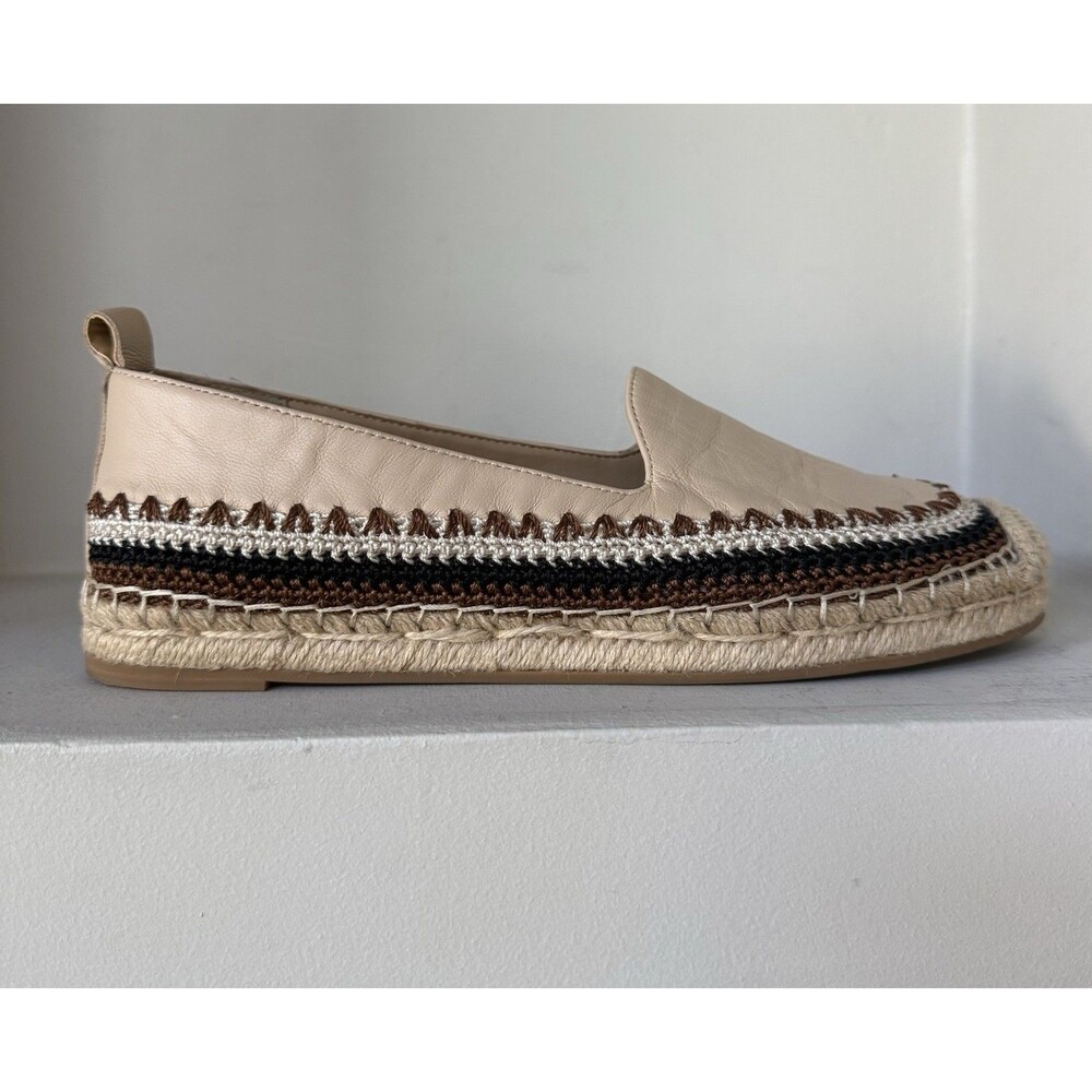 Chico's Giada Deco Espadrille Flats Nude Crochet WOMEN 8M SLIP ON COASTAL - Picture 11 of 11